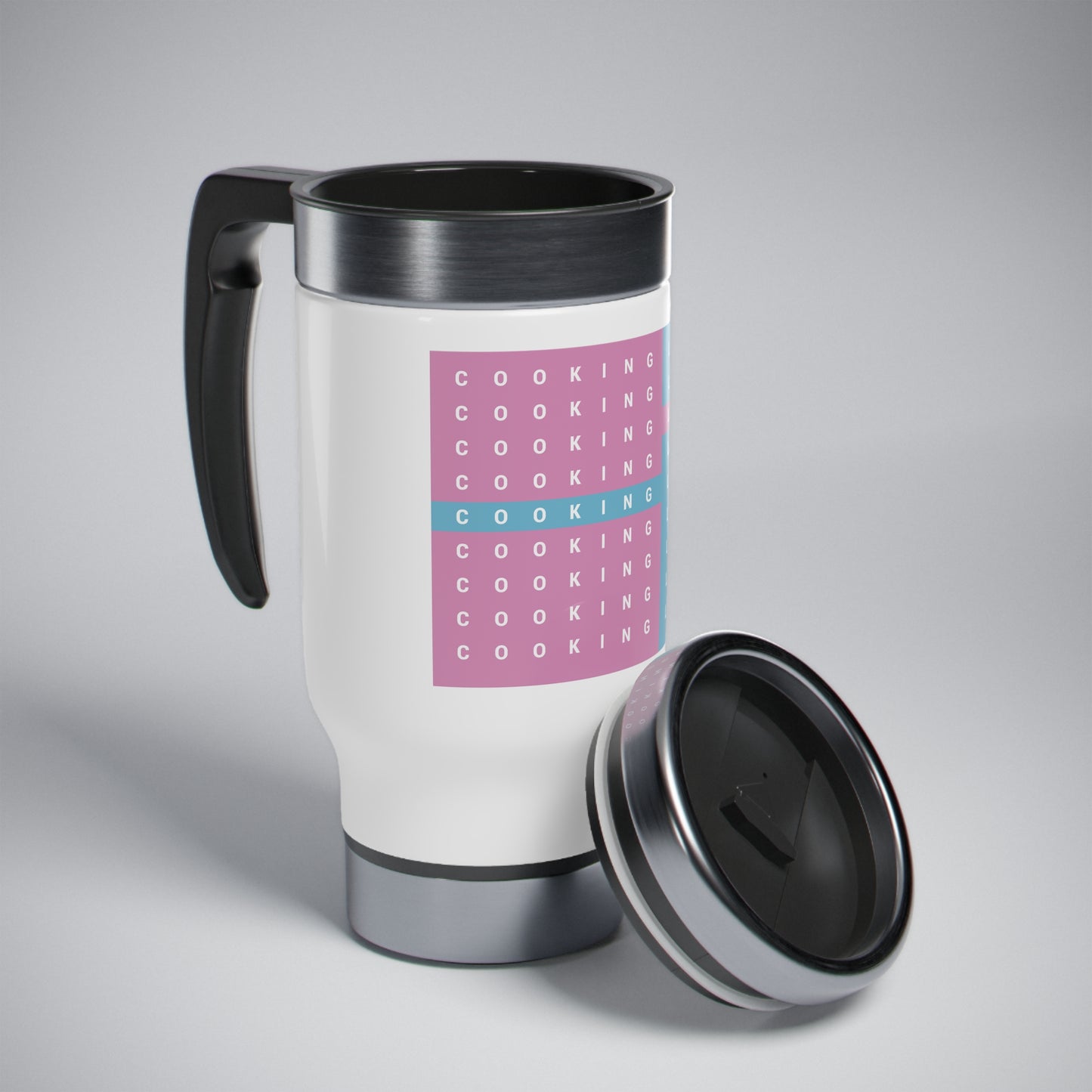 Cooking Live Stainless Steel Travel Mug with Handle, 14oz