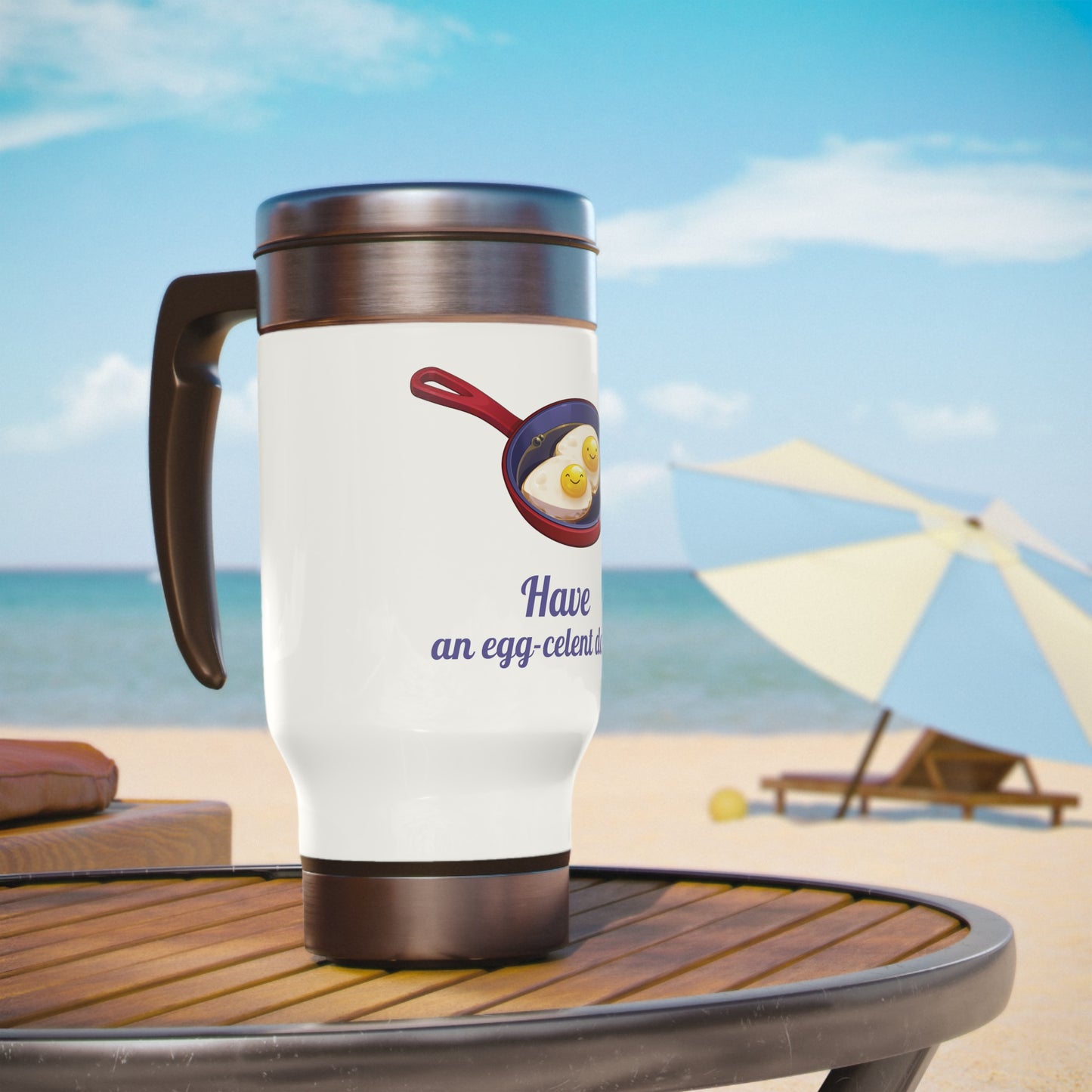 Cooking Live Stainless Steel Travel Mug with Handle, 14oz