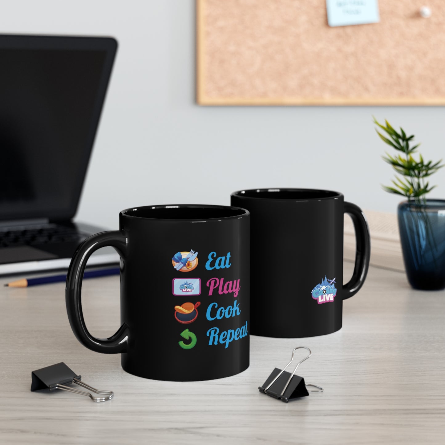 Cooking Live 11oz Black Mug