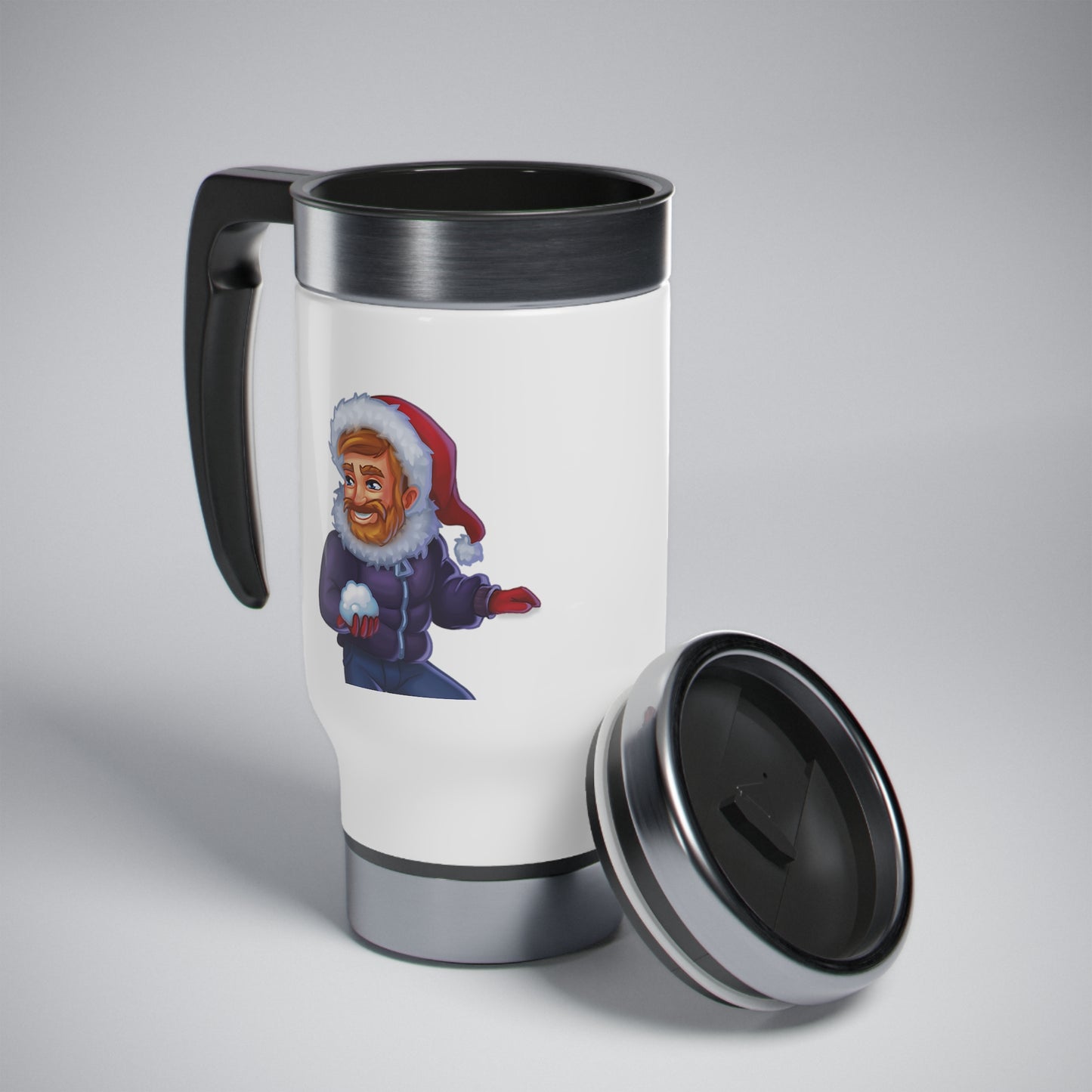 Rescue Dash Stainless Steel Travel Mug with Handle, 14oz