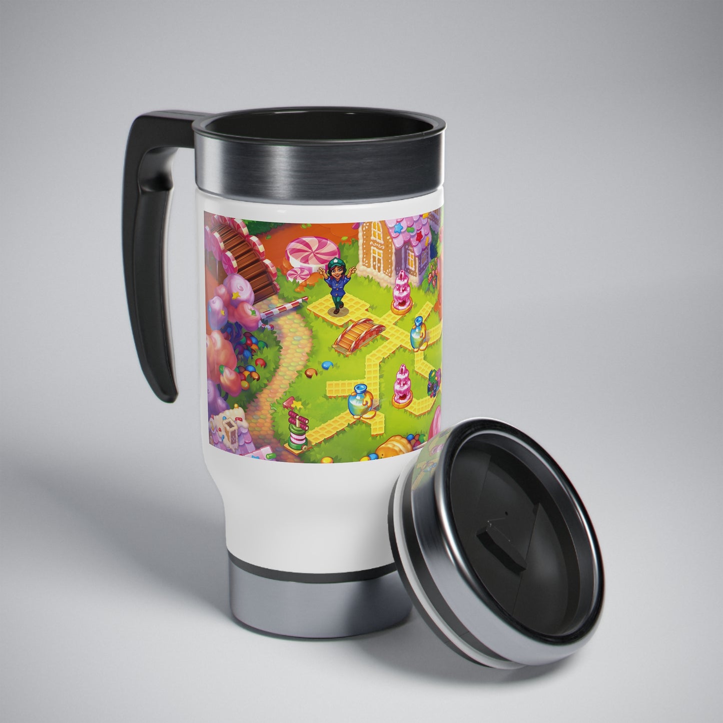 Rescue Dash Stainless Steel Travel Mug with Handle, 14oz