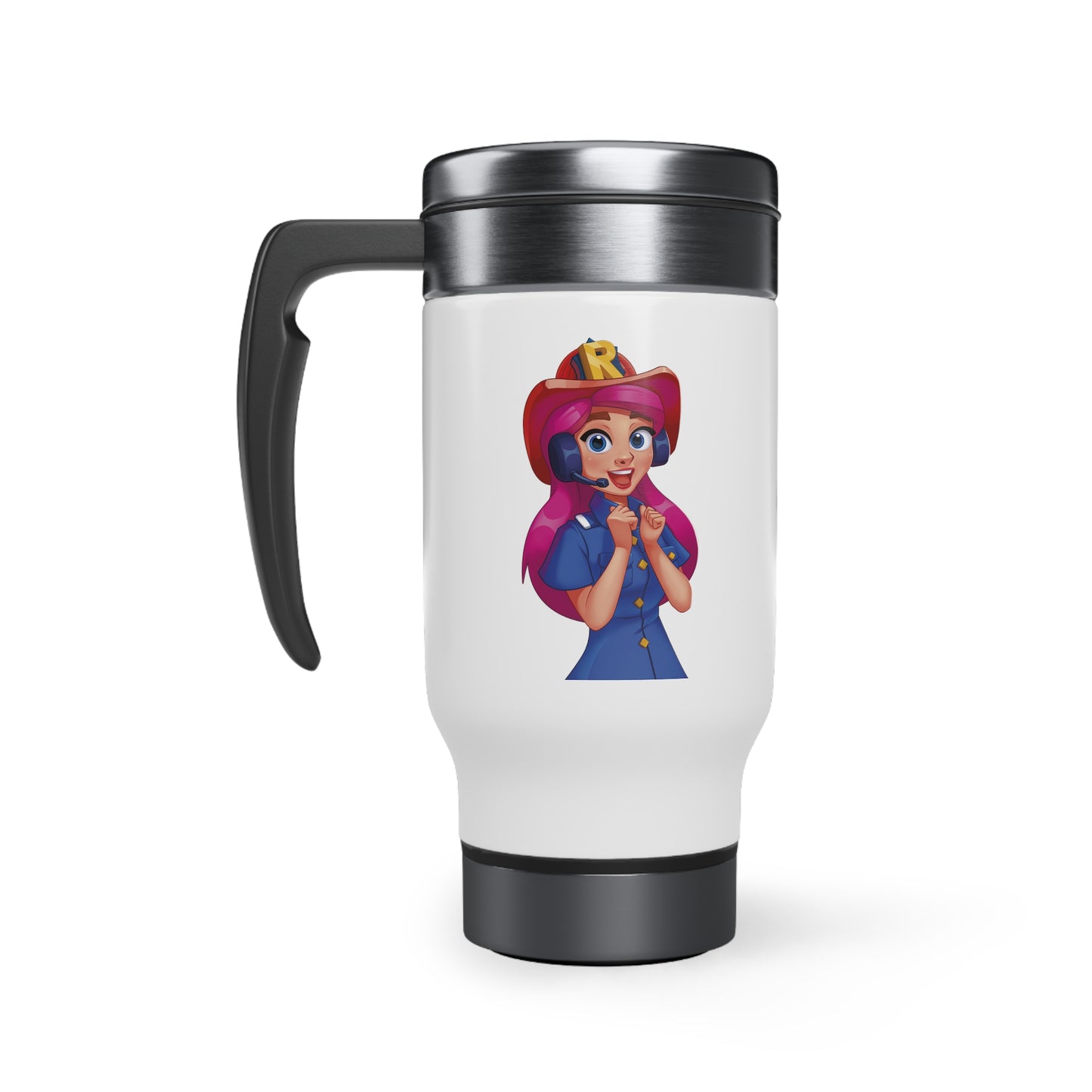 Rescue Dash Stainless Steel Travel Mug with Handle, 14oz