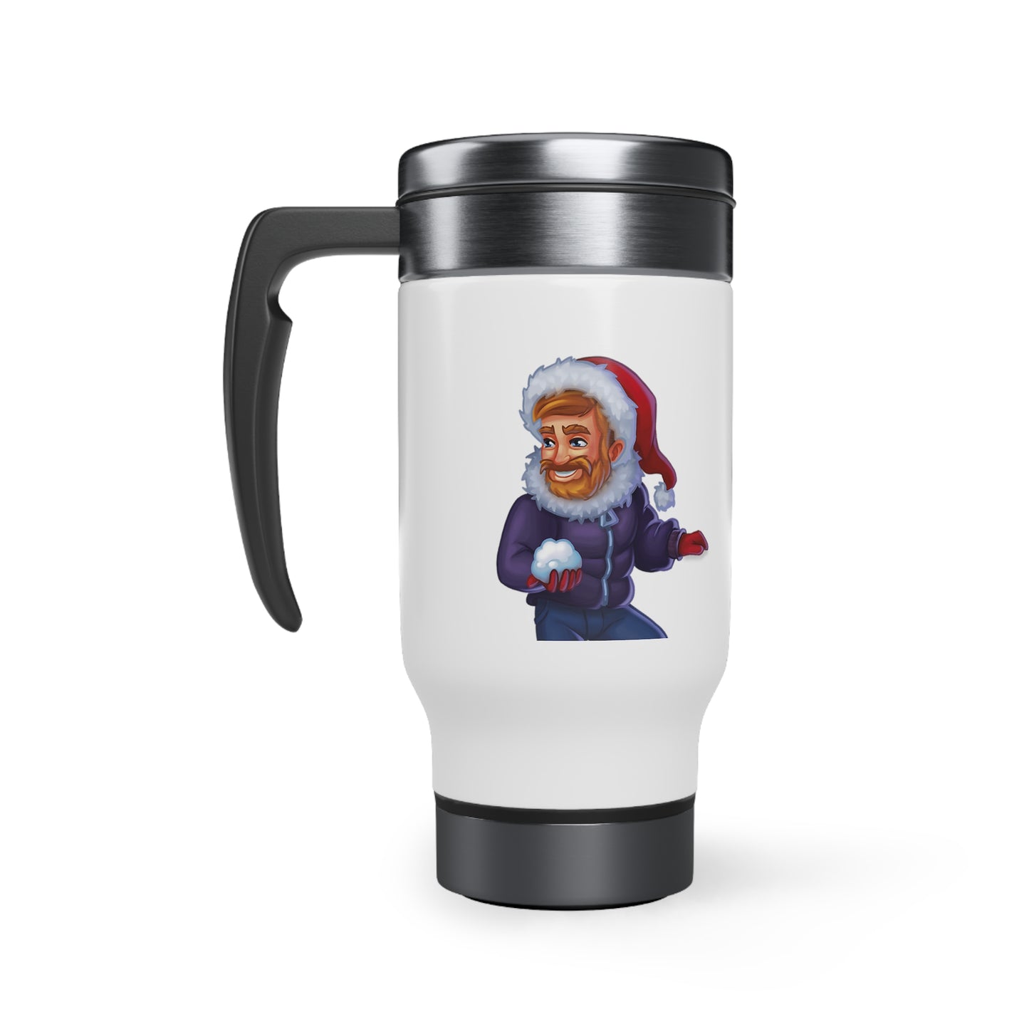 Rescue Dash Stainless Steel Travel Mug with Handle, 14oz