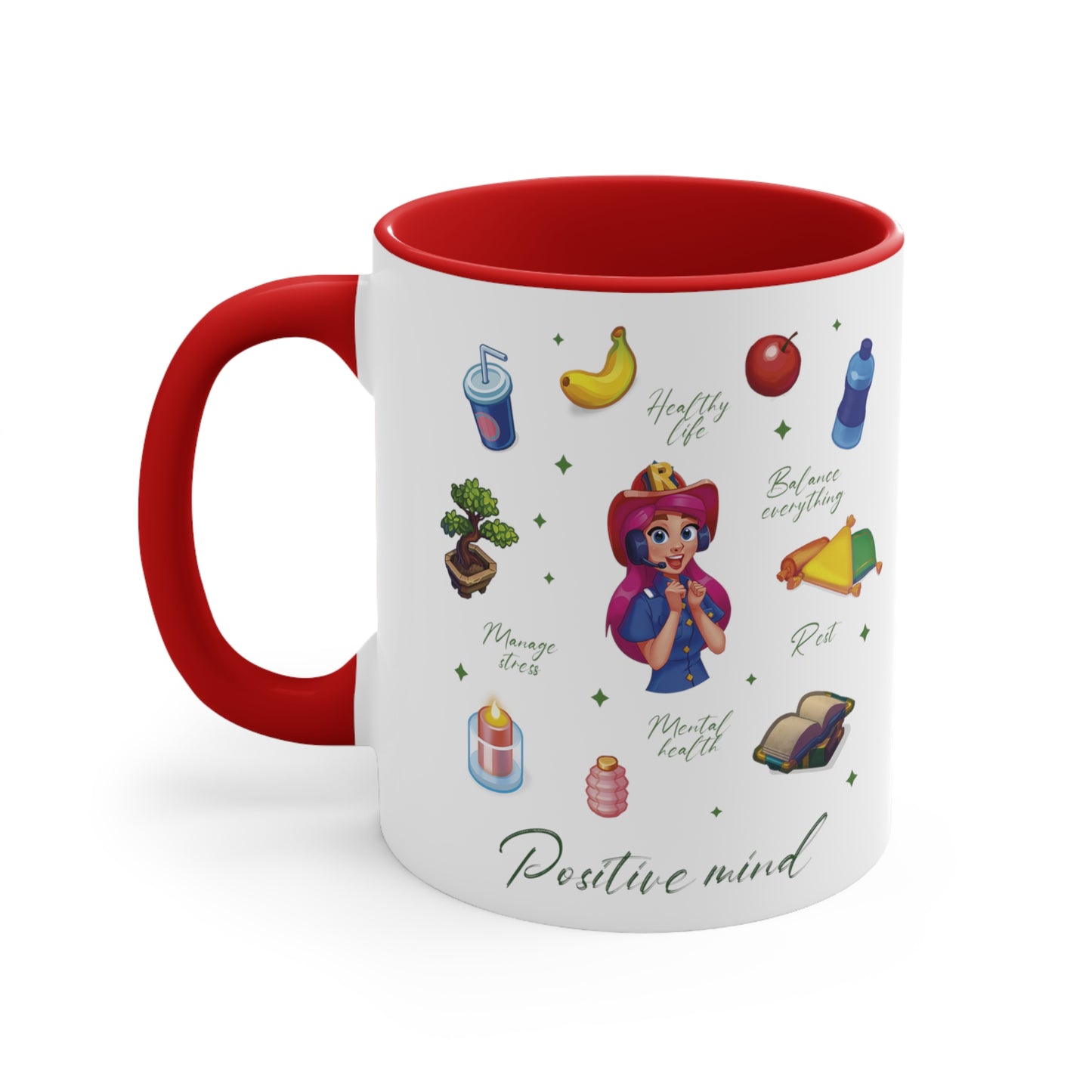 Rescue Dash Accent Coffee Mug, 11oz