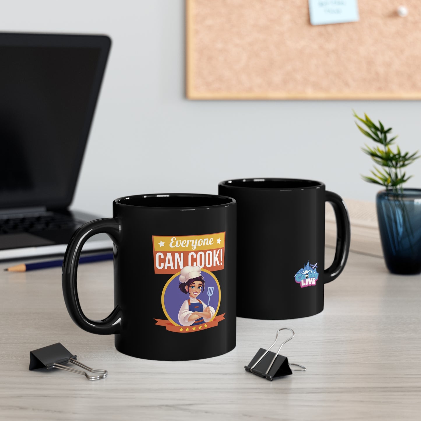 Cooking Live 11oz Black Mug